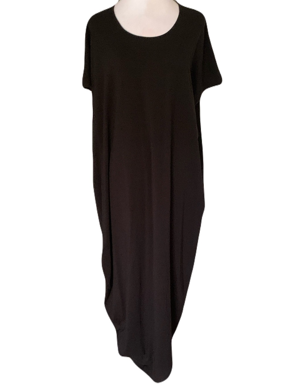 Universal Standard Women’s XL/4X Black Short Sleeve Cotton T-Shirt Maxi Dress